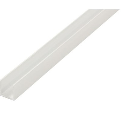 Perfil U 10x10-2,5mt Alum. Branco