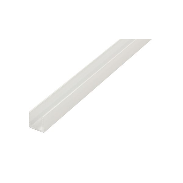 Perfil U 10x10-2,5mt Alum. Branco