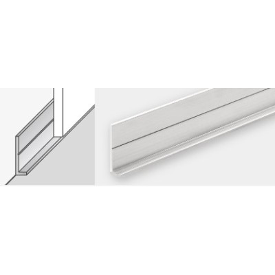 Perfil Acabam. Arranque 2,60mt Alum. Branco P/Masq Wall e Masq XL