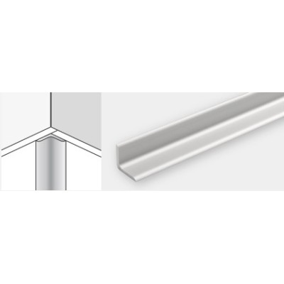 Perfil Acabam. Cantoneira Canto Int. 2,60mt Alum. Preto 12mm P/Masq Wall e Masq XL + Masq In