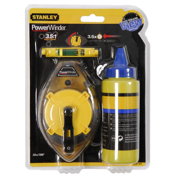 Traçador Recta Stanley Fatmax 30mt+Pó+Nivel  0-47-443