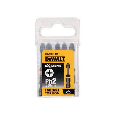 Conj. 5 Bits DeWalt PH2x50mm DT7998T-QZ