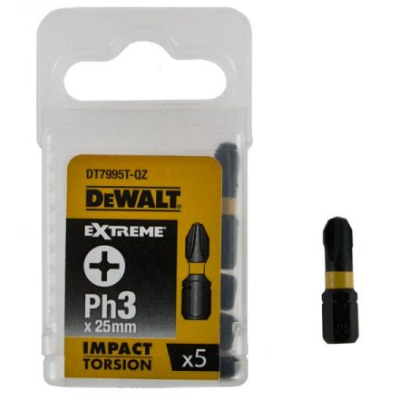 Conj. 5 Bits DeWalt PH3x25mm DT7995T-QZ