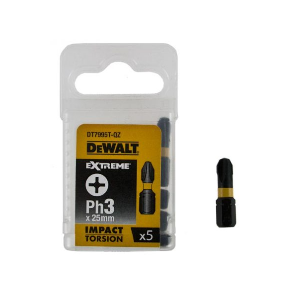 Conj. 5 Bits DeWalt PH3x25mm DT7995T-QZ