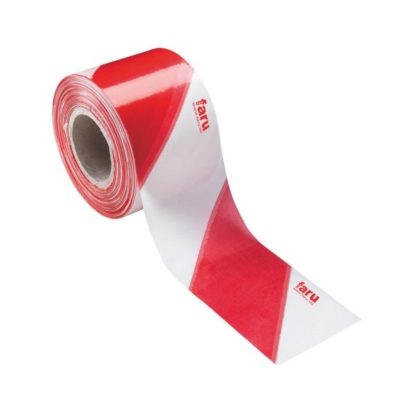 Fita Plast. P/Sinalização Vermelha/Branca (Rolo 250mt)