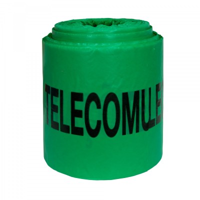 Filme Sinalização Subterânea Verde - Telefon.Saneamento Altura 0,30mt (Rolos 500mt)