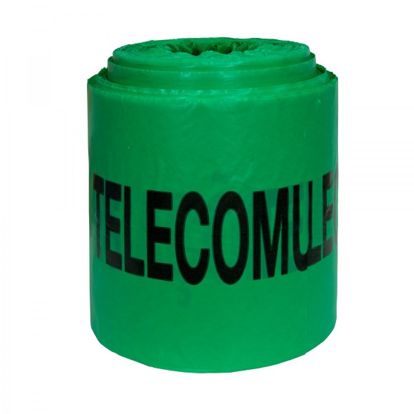 Filme Sinalização Subterânea Verde - Telefon.Saneamento Altura 0,30mt (Rolos 500mt)