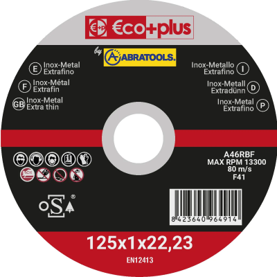 Discos C/Metal - Inox Eco+Plus 125x1x22,23mm