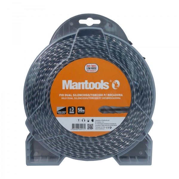 Fio Nylon P/Roçadora Silencioso/Torcido 3mmx50mt