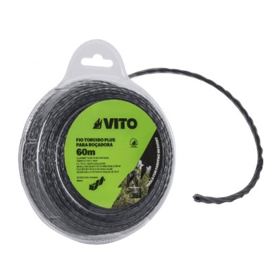 Fio Nylon P/Roçadora Torcido 4mmx15mt