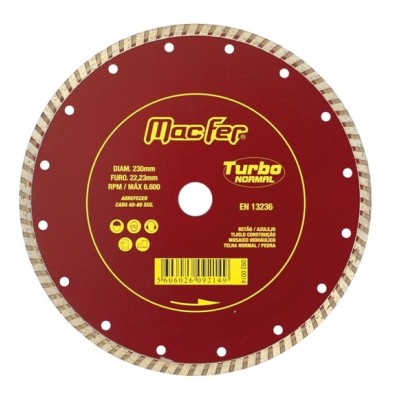 Disco Diam. Macfer 230mm Turbo