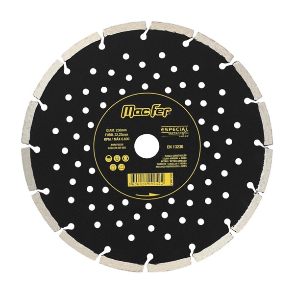 Disco Diam. Macfer 230mm Especial Construção