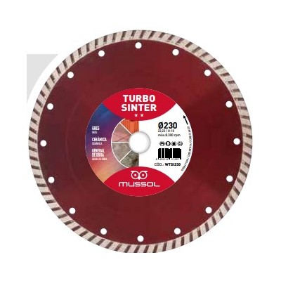 Disco Diam. Geral Obra Turbo Sinter 115mm 
