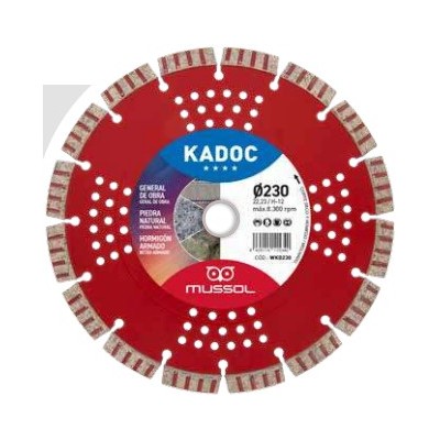 Disco Diam. Geral Obra/Betão Armado/Pedra Kadoc 230mm 