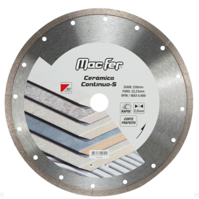 Disco Diam. Macfer 125mm Cerâm. Continuo-S