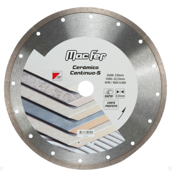 Disco Diam. Macfer 125mm Cerâm. Continuo-S