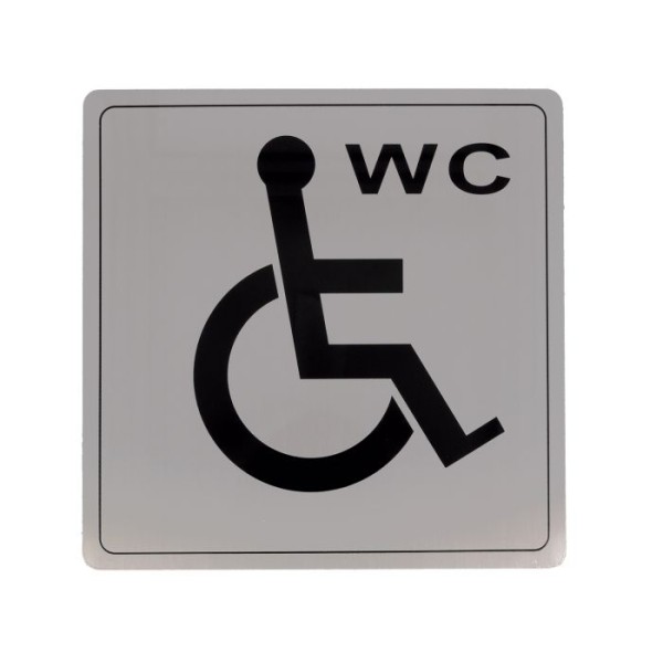 Placa Simbolo WC-Deficientes Inox 103-140x140