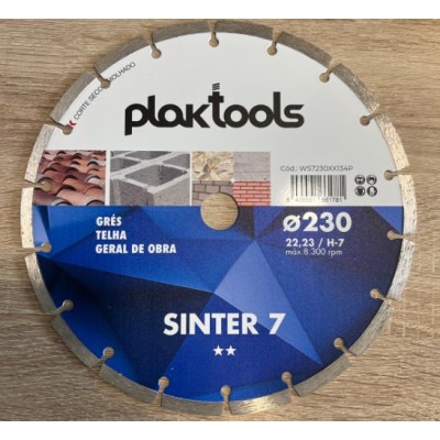 Disco Diam. Sinter 7 Geral Obra 230mm Pastilha H7mm Plaktools