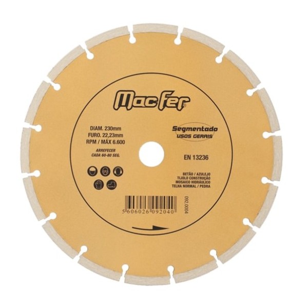 Disco Diam. Macfer 230mm Segmentado