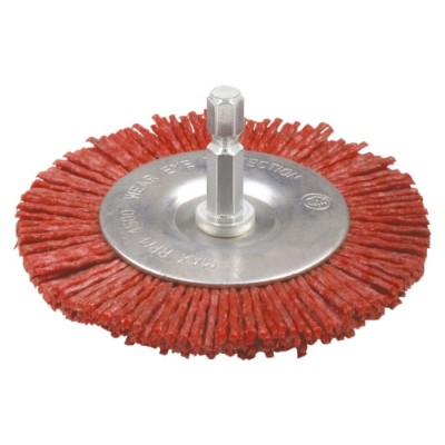 Escova Nylon Grosso Circular C/Perno 75mm