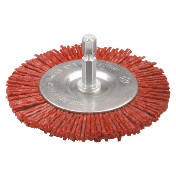 Escova Nylon Grosso Circular C/Perno 75mm