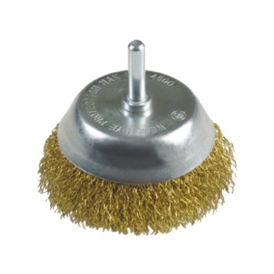 Escova Aço T/Taça C/Perno 75mm Latão Sit B TE75 G6x30