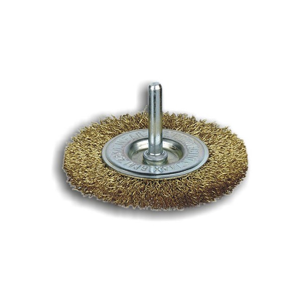Escova Aço Circular C/Perno 75mm Latão Sit B G75 G6x30