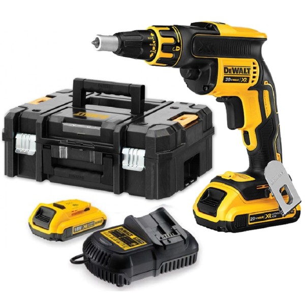 Aparaf. P/Pladur DeWalt 18V DCF620D2 + 2 Bat. 2Ah + Carregador