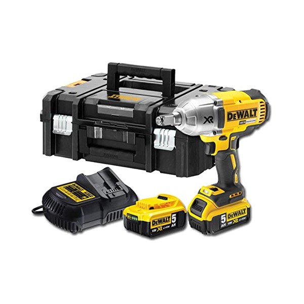 Aparaf. Chave Impacto Dewalt 18V 1/2" 950Nm C/ 2 Bat. 5Ah DCF899HP2