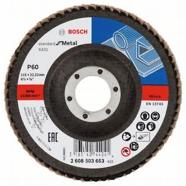 Disco Lamelado X431 P/Inox Bosch 115 G60