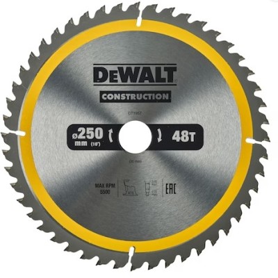 Disco Past. Dewalt P/Madeira C/Pregos 250x30mm 48D DT1957-QZ