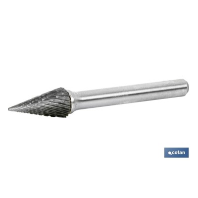 Fresa Metal Duro Conica em Bico 8x20mm