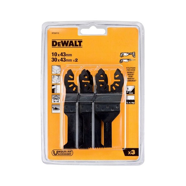 Conj. 3 Lamina Serra Oscilante DeWalt DT20713-QZ