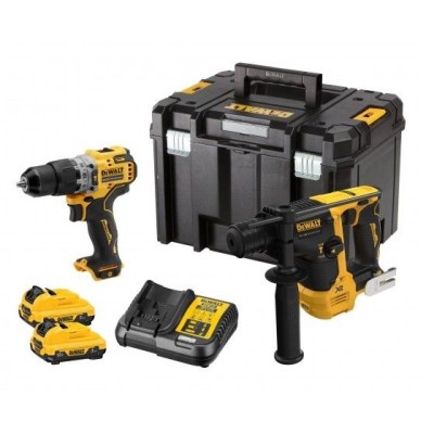 Kit DeWalt XR 12V DCK2102L2T-QW - Aparaf. DCD706 + Martelo DCH072 + Carregador + 2 baterias 3.0Ah