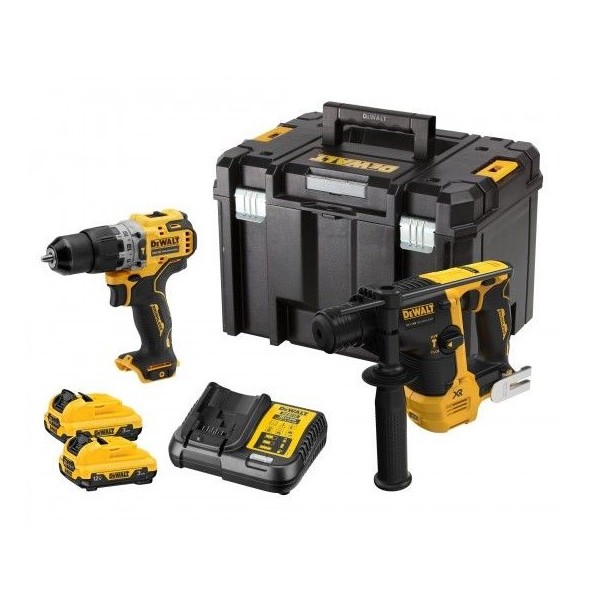 Kit DeWalt XR 12V DCK2102L2T-QW - Aparaf. DCD706 + Martelo DCH072 + Carregador + 2 baterias 3.0Ah