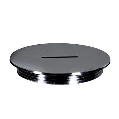 Tampa Cromado Metal P/Caixa Sifão 110mm