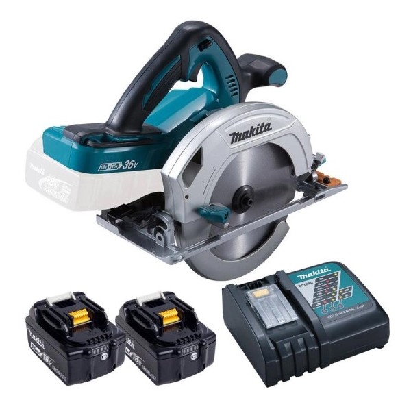 Serra Circular Makita DHS710Z + 2 Baterias 5,0AH + Carregador 