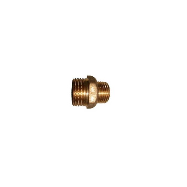 Casquilho Duplo Redução Latão M/M 1"x1/2"