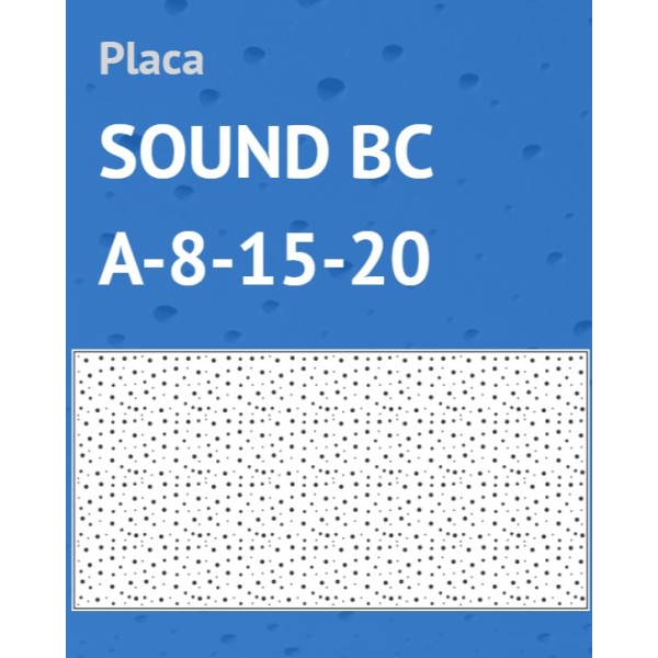 Placas Pref. Sound Gypfor BC BA13 8/15/20 2400x1200x12,5
