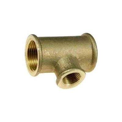 Tê Redução Latão F/F 3/4"x1/2"x1/2"