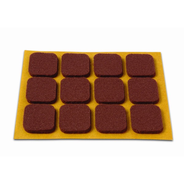 Deslizadores Rectang. 20x23mm Cast. (Blist. 12Un.) Brinox