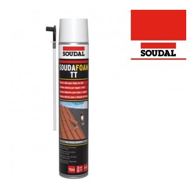Espuma Soudal Soudafoam P/Telhas Terracota Gun 750ml