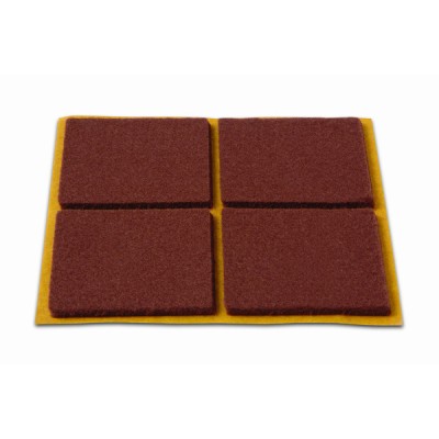 Deslizadores Rectang. 44x38mm Cast. (Blist. 4Un.) Brinox
