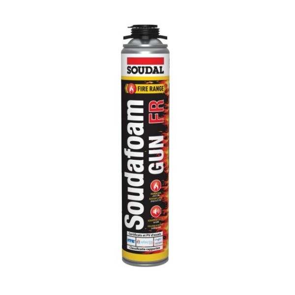 Espuma P/Pistola Corta Fogo Soudafoam Vermelha FR 750ml Soudal