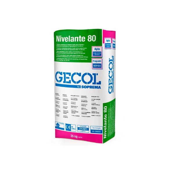 Autonivelante 80 25kg Gecol ( Até 10-80mm P/Capa)