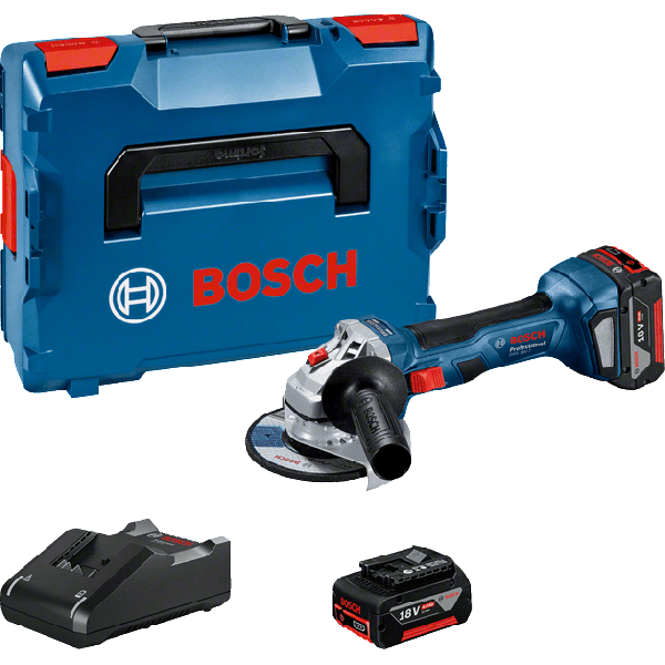 Reberbadora Bosch GWS 18V-7 125mm C/2 Baterias 4ah + Carreg+ Mala