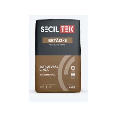 Betão-S Betão Estrutural a Seco Cinza 25Kg Secilteck