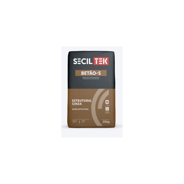 Betão-S Betão Estrutural a Seco Cinza 25Kg Secilteck