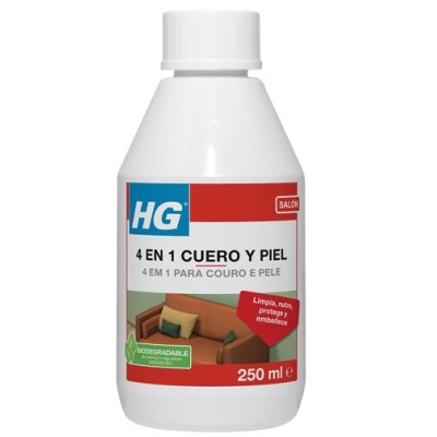 Solução 4 em 1 Limpa, Protege, Hidrata Pele e Couro HG 0,250lt