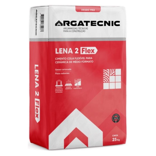 Cimento Cola Lena 3 Flex Top Branco 25kg C2TE